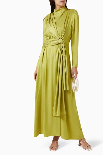 فستان كيندرا طويل بحزام ستان