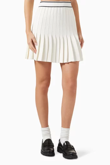School Pleated Mini Skirt in Viscose-blend