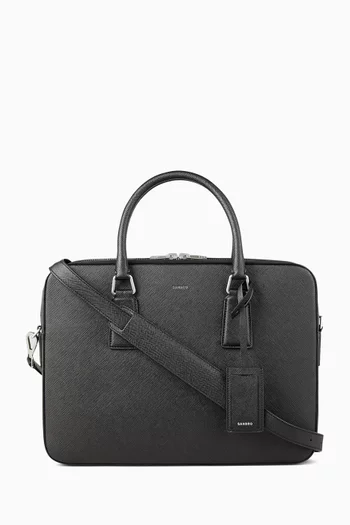 Large Downtown Briefcase in Leather