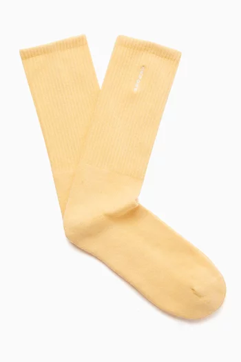 Logo-embroidered Socks in Cotton Blend
