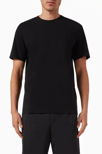 Embroidered Logo T-shirt in Cotton