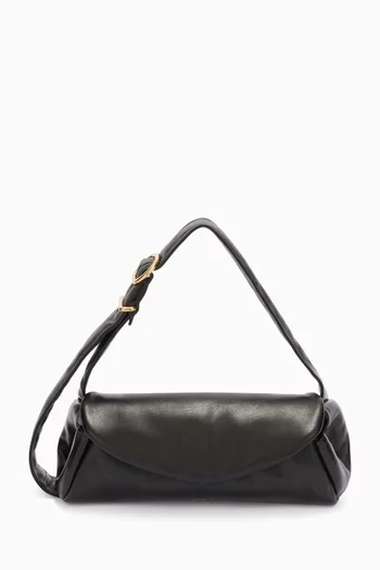 Cannolo Small Padded Shoulder Bag in Leather