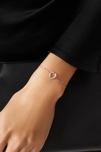 Aloria Mini Icons Diamond Bracelet in 18kt White Gold