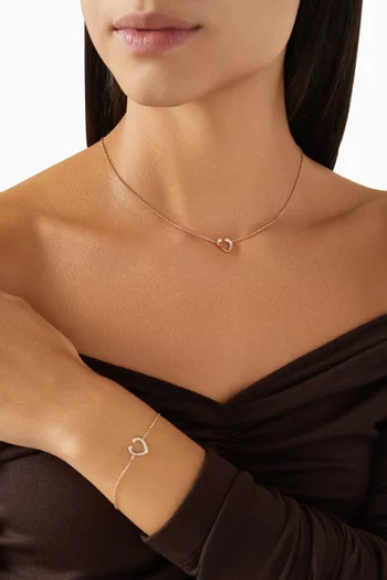 Aloria Mini Icons Diamond Bracelet in 18kt Rose Gold