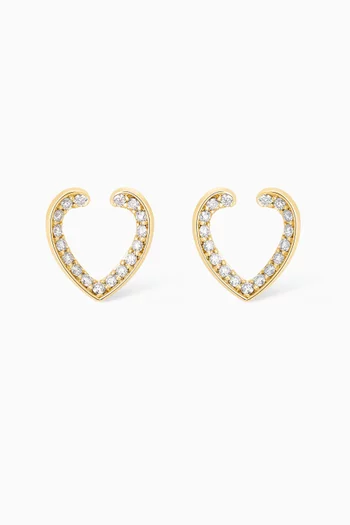 Aloria Mini Icons Diamond Earrings in 18kt Yellow Gold