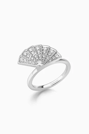 Fanfare Symphony Mini Icons Diamond Ring in 18kt White Gold