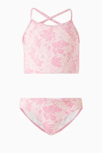 Floral Two-piece Swimsuit in Stretch Nylon