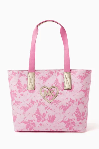 Palm Printed Tote Bag in Cotton
