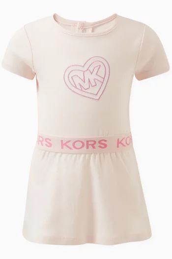 Logo-Embroidered Dress in Cotton