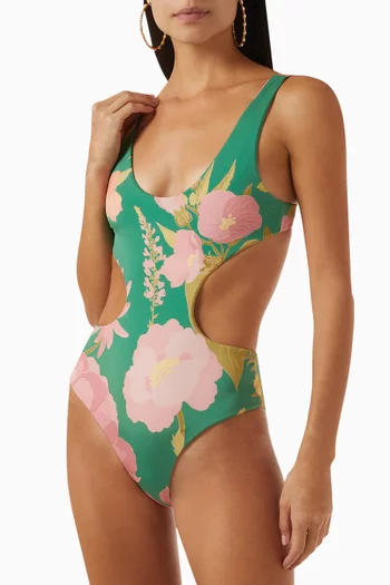 Winter Garden One-piece Swimsuit in Stretch Nylon