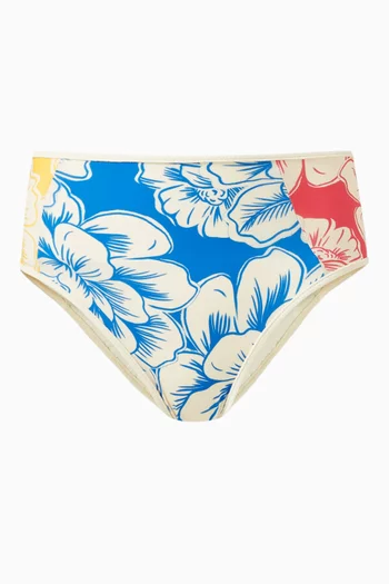 Tropical Chita Bikini Hot Pants in Stretch Nylon