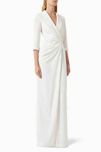 Benny Draped Gown in Crepe