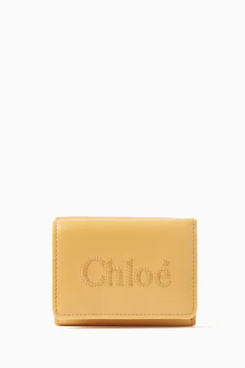 Mini Tri-fold Wallet in Calfskin Leather