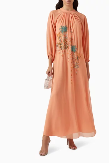 Embellished Maxi Dress in Chiffon