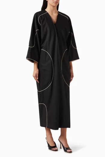 Contrast Pattern Abaya
