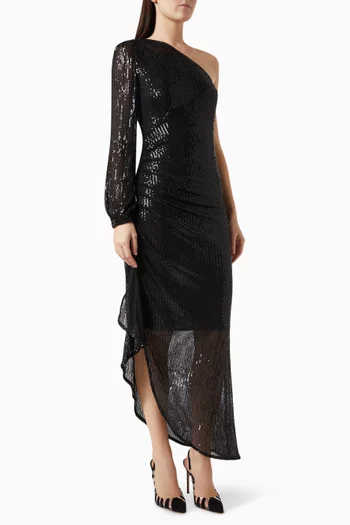 Ria Sequin-embellished Midi Dress