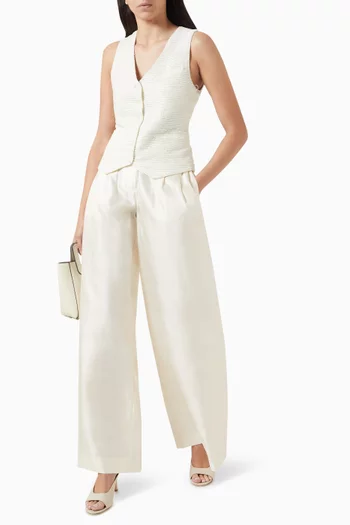 Brett V-neck Vest in Cotton-blend