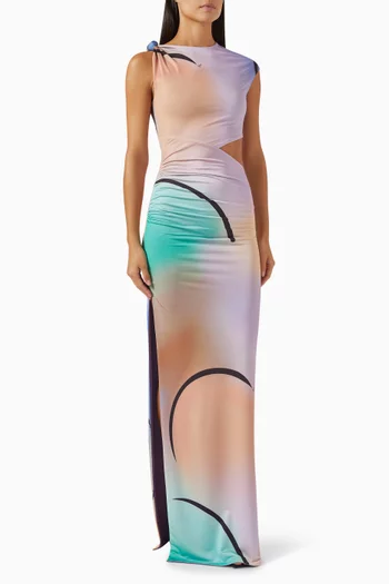 Irma Cut-out Maxi Dress in Jersey