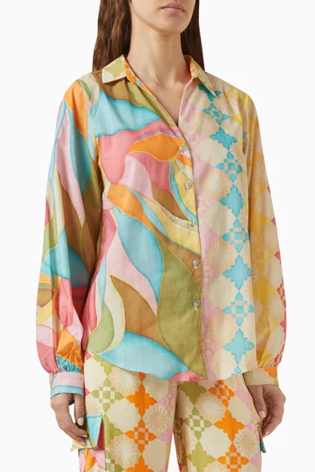 Miley Abstract-print Shirt in Cotton