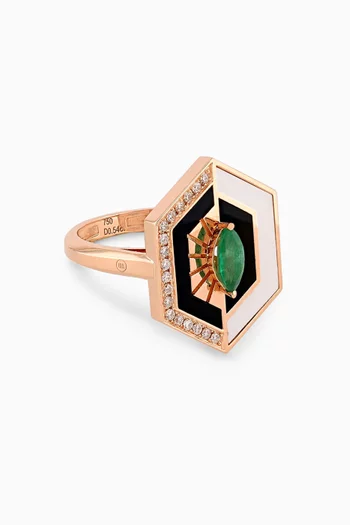 Shine on Multi-stone Ring in 18kt Rose Gold