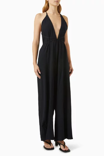 Pakkun Open-back Jumpsuit in Cotton