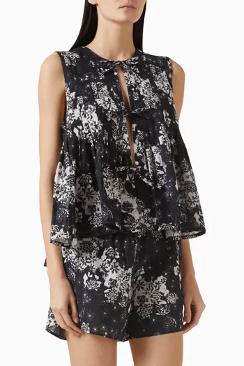 Flowers of Time Cami Pyjama Set in Organic Cotton
