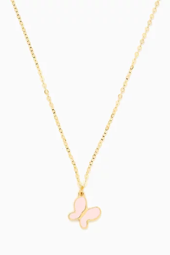 Ara Butterfly Necklace in 18kt Gold