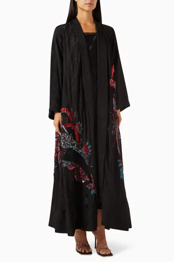 Embroidered Sequin-embellished Abaya