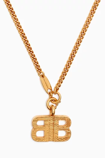 BB Pendant Necklace in Brass