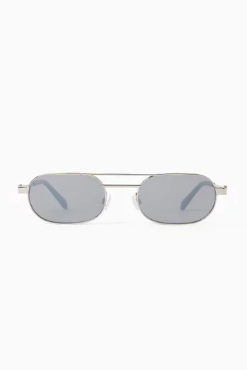 Vaiden Oval-frame Sunglasses in Metal