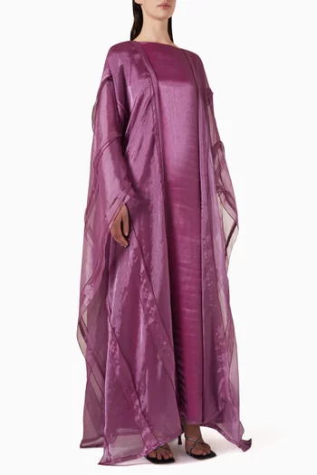 Abaya Set in Organza & Silky Satin