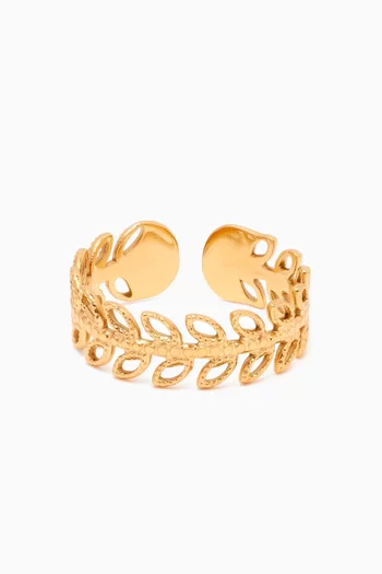 Ambrose Open Ring in 18kt Gold-plated Stainless Steel