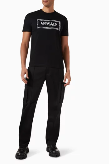 Embroidered Logo T-shirt in Cotton