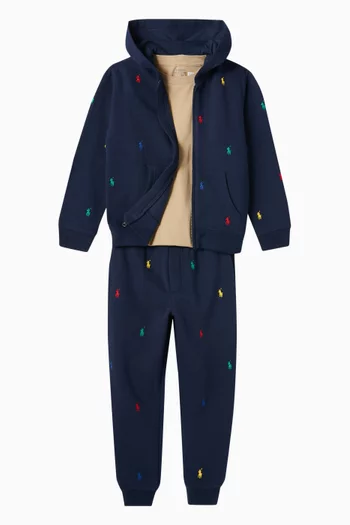 Logo-embroidered Sweatpants in Cotton-blend