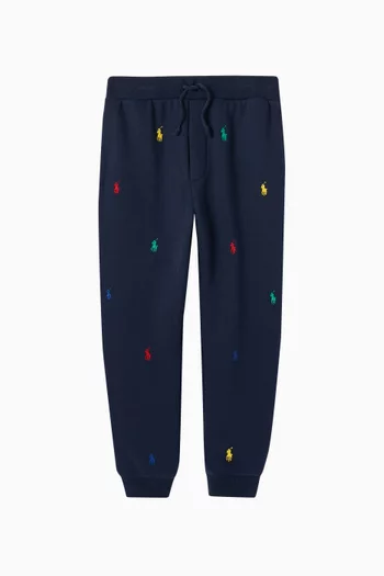 Logo-embroidered Sweatpants in Cotton-blend