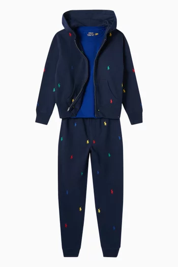 Logo-embroidered Sweatpants in Cotton-blend