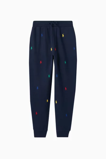 Logo-embroidered Sweatpants in Cotton-blend