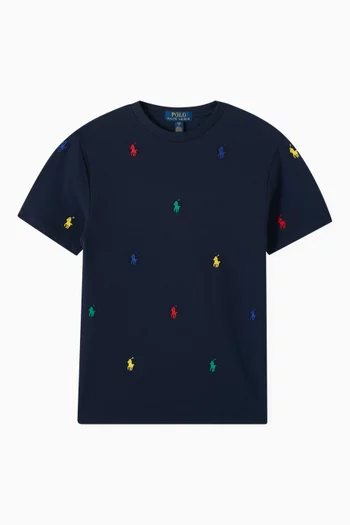 تي شيرت قطن بيكي بشعار لاعب البولو على الحصان