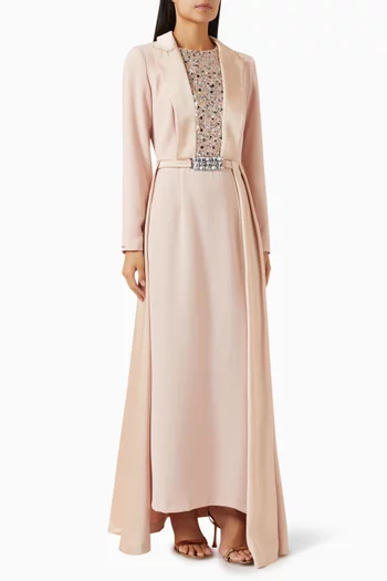 Pearly Embellished Maxi Dress