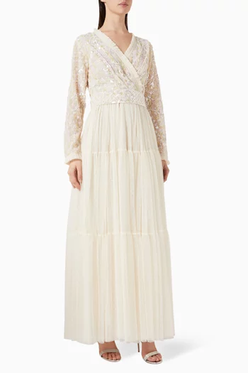 Embellished Maxi Dress in Tulle