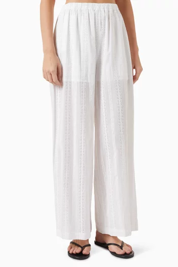 Broderie Anglaise Pants in Cotton
