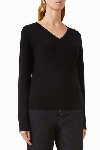 V-neck Sweater in Cashmere-wool