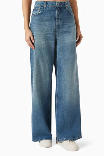 Candiani Wide-Leg Fit Jeans in Organic Cotton