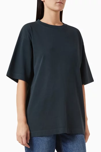 Garment-dyed Oversized T-shirt in Cotton