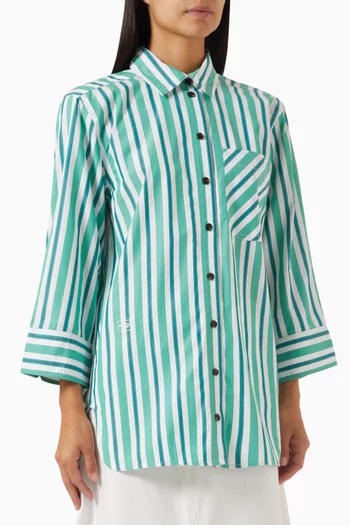 Striped Oversized Shirt in Organic Cotton