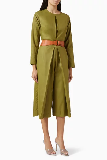 Carey Belted Jumpsuit in Terry-rayon