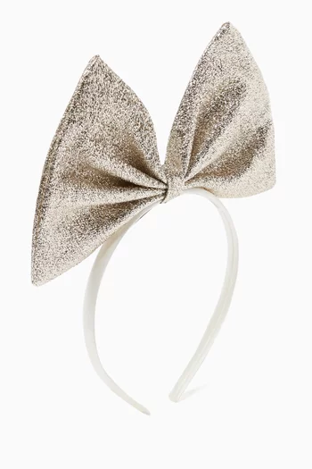 Giant Bow Hairband in Satin