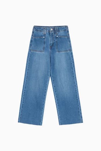 Wide-leg jeans in denim