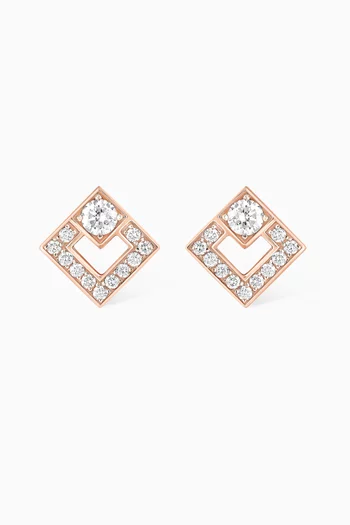 Small Eclat Diamond Earrings in 18kt Rose Gold