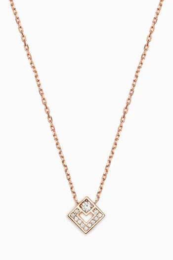 Small Eclat Diamond Necklace in 18kt Rose Gold